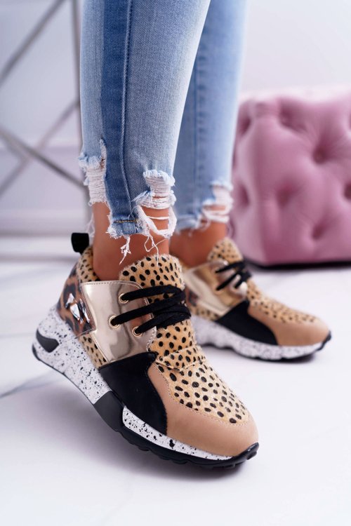Ladies Casual Leopard Print Sneakers